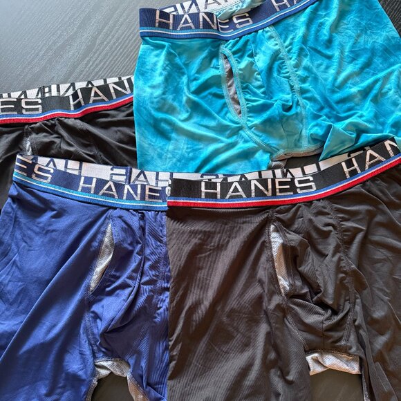 Men's Hanes Boxer Briefs - 4 Pack - Picture 1 of 5